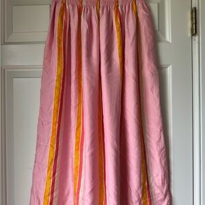 Club Monaco Pink and Yellow A-Line Skirt